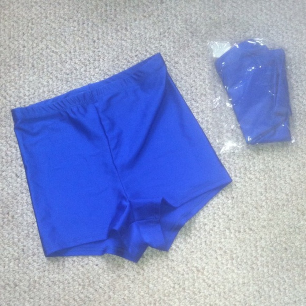 Blue High Waisted Shorts